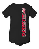 Nebraska Huskers Infant Onesie - Vertical Huskers Herbie Husker