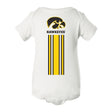 Iowa Hawkeyes Infant Onesie - Vert Stripe with Tigerhawk