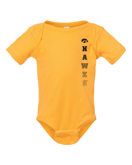 Iowa Hawkeyes Infant Onesie - Vert Hawks Fade with Tigerhawk