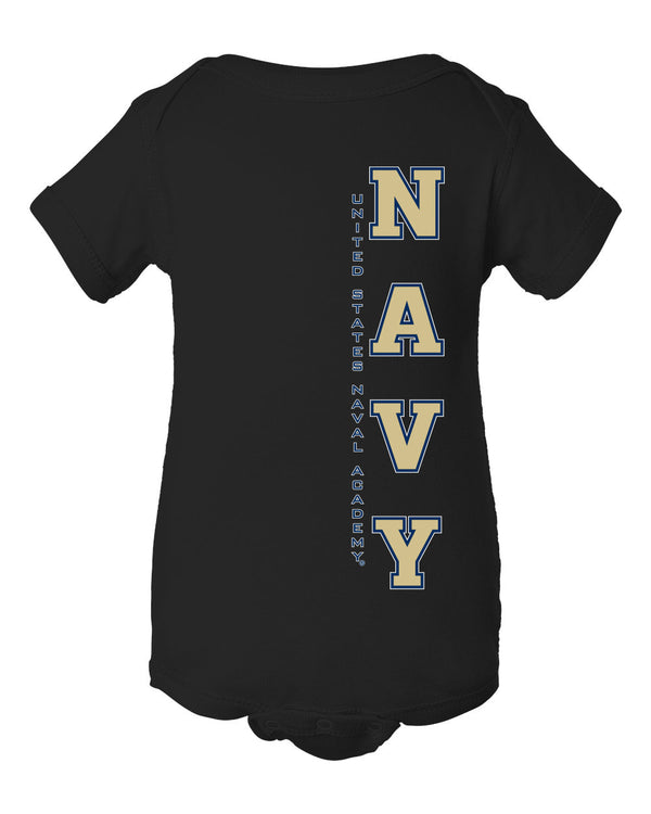 Navy Midshipmen Infant Onesie - USNA Vertical Navy