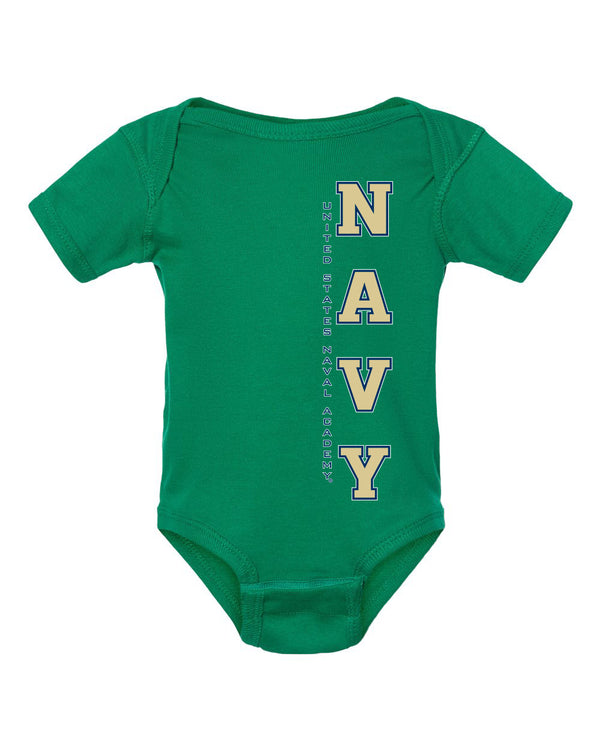 Navy Midshipmen Infant Onesie - USNA Vertical Navy