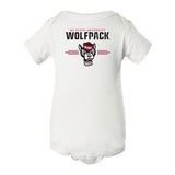 North Carolina State Wolfpack Infant Onesie - 3-Stripe Primary Logo