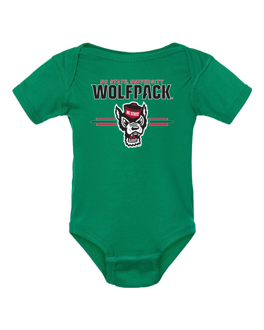 North Carolina State Wolfpack Infant Onesie - 3-Stripe Primary Logo