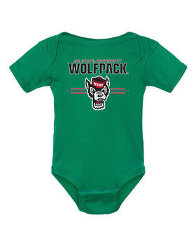 North Carolina State Wolfpack Infant Onesie - 3-Stripe Primary Logo