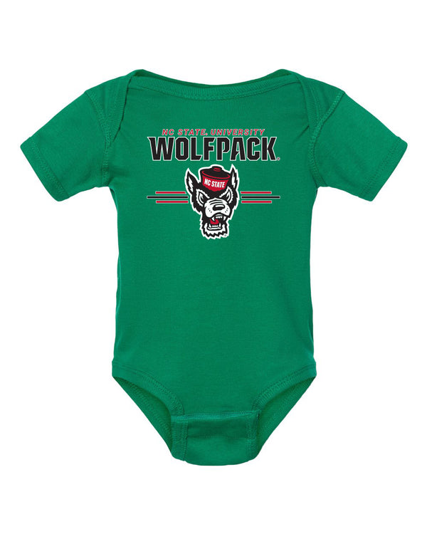 North Carolina State Wolfpack Infant Onesie - 3-Stripe Primary Logo