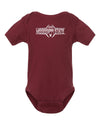 Mississippi State Bulldogs Infant Onesie - Bulldogs Football Striped Laces