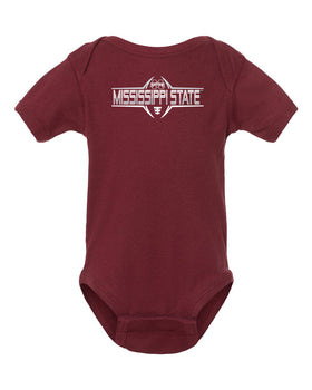 Mississippi State Bulldogs Infant Onesie - Bulldogs Football Striped Laces