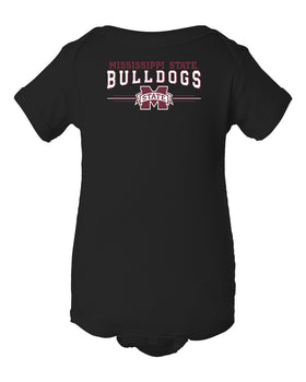 Mississippi State Bulldogs Infant Onesie - MSU Bulldogs 3-Stripe