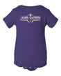 James Madison Dukes Infant Onesie - Striped James Madison Football Laces
