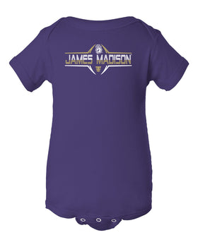 James Madison Dukes Infant Onesie - Striped James Madison Football Laces