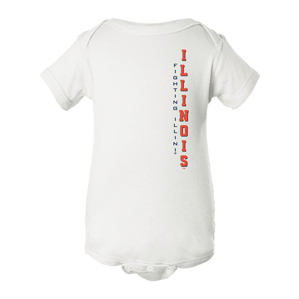 Illinois Fighting Illini Infant Onesie - Vertical Illinois Fighting Illini