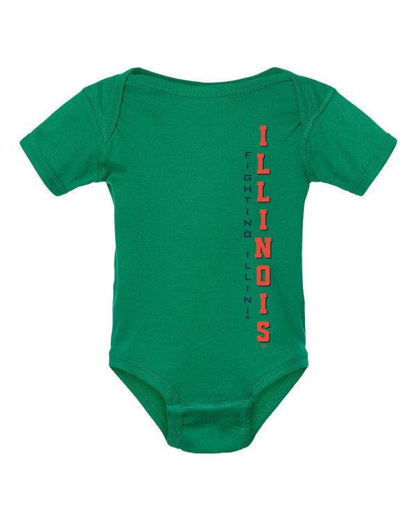 Illinois Fighting Illini Infant Onesie - Vertical Illinois Fighting Illini