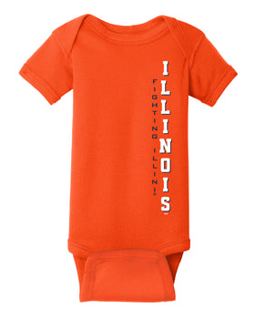 Illinois Fighting Illini Infant Onesie - Vertical Illinois Fighting Illini