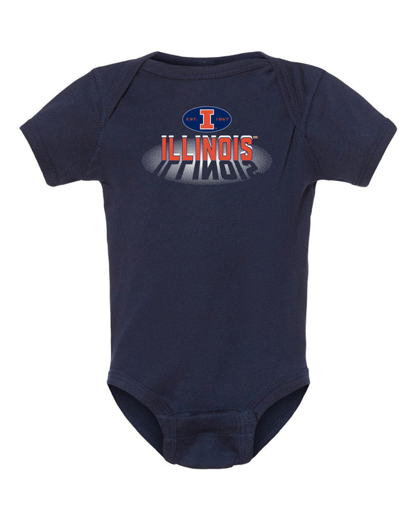 Illinois Fighting Illini Infant Onesie - Spotlight and Shadow Illinois