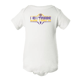 LSU Tigers Infant Onesie - Striped Tigers Football Laces