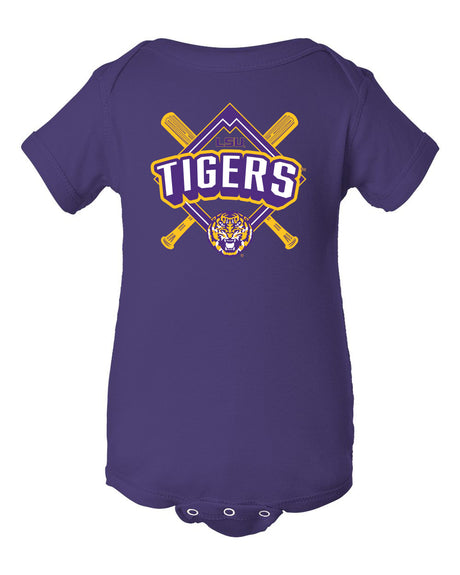 LSU Tigers Infant Onesie - LSU Baseball Diamond