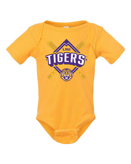 LSU Tigers Infant Onesie - LSU Baseball Diamond