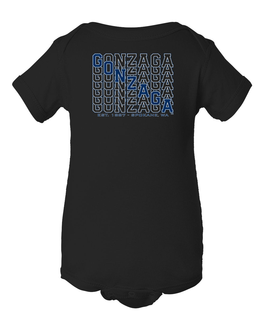 Gonzaga Bulldogs Infant Onesie - Diagonal Echo Gonzaga