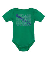 Gonzaga Bulldogs Infant Onesie - Diagonal Echo Gonzaga