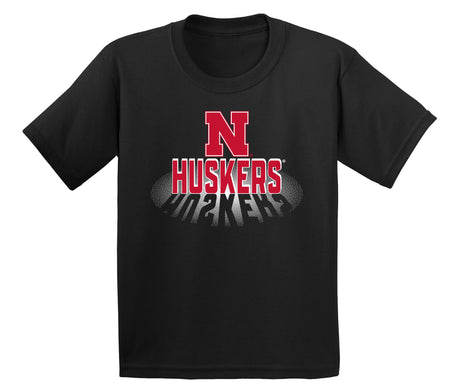 Nebraska Huskers Boys Tee Shirt - 3D Huskers Spotlight Shadow