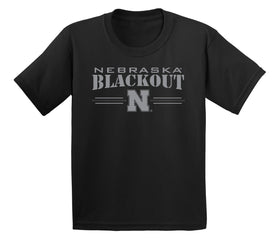 Nebraska Huskers Boys Tee Shirt - Nebraska Blackout Block N