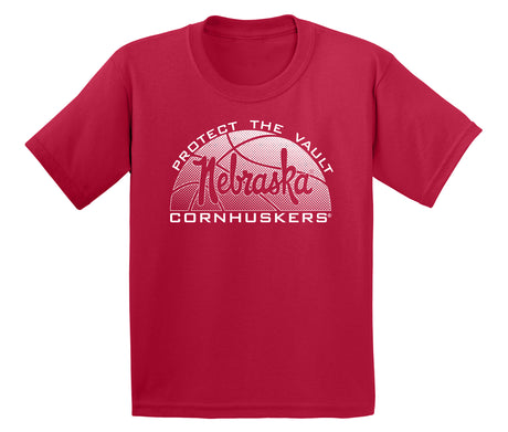 Nebraska Huskers Boys Tee Shirt - Script Nebraska Basketball