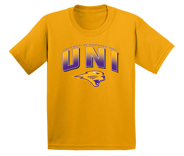 Northern Iowa Panthers Boys Tee Shirt - UNI Full Color Fade Primary Logo