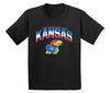 Kansas Jayhawks Boys Tee Shirt - Full Color Fade Kansas Logo