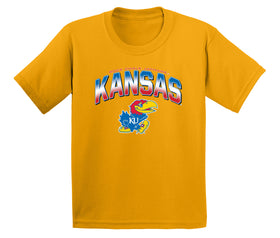 Kansas Jayhawks Boys Tee Shirt - Full Color Fade Kansas Logo