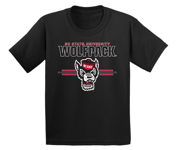 North Carolina State Wolfpack Boys Tee Shirt - 3-Stripe Primary Logo