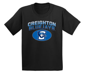 Creighton Bluejays Boys Tee Shirt - Full Color Fade Primary Logo Oval