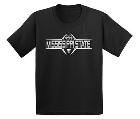 Mississippi State Bulldogs Boys Tee Shirt - Bulldogs Football Striped Laces