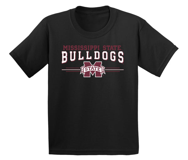 Mississippi State Bulldogs Boys Tee Shirt - MSU Bulldogs 3-Stripe