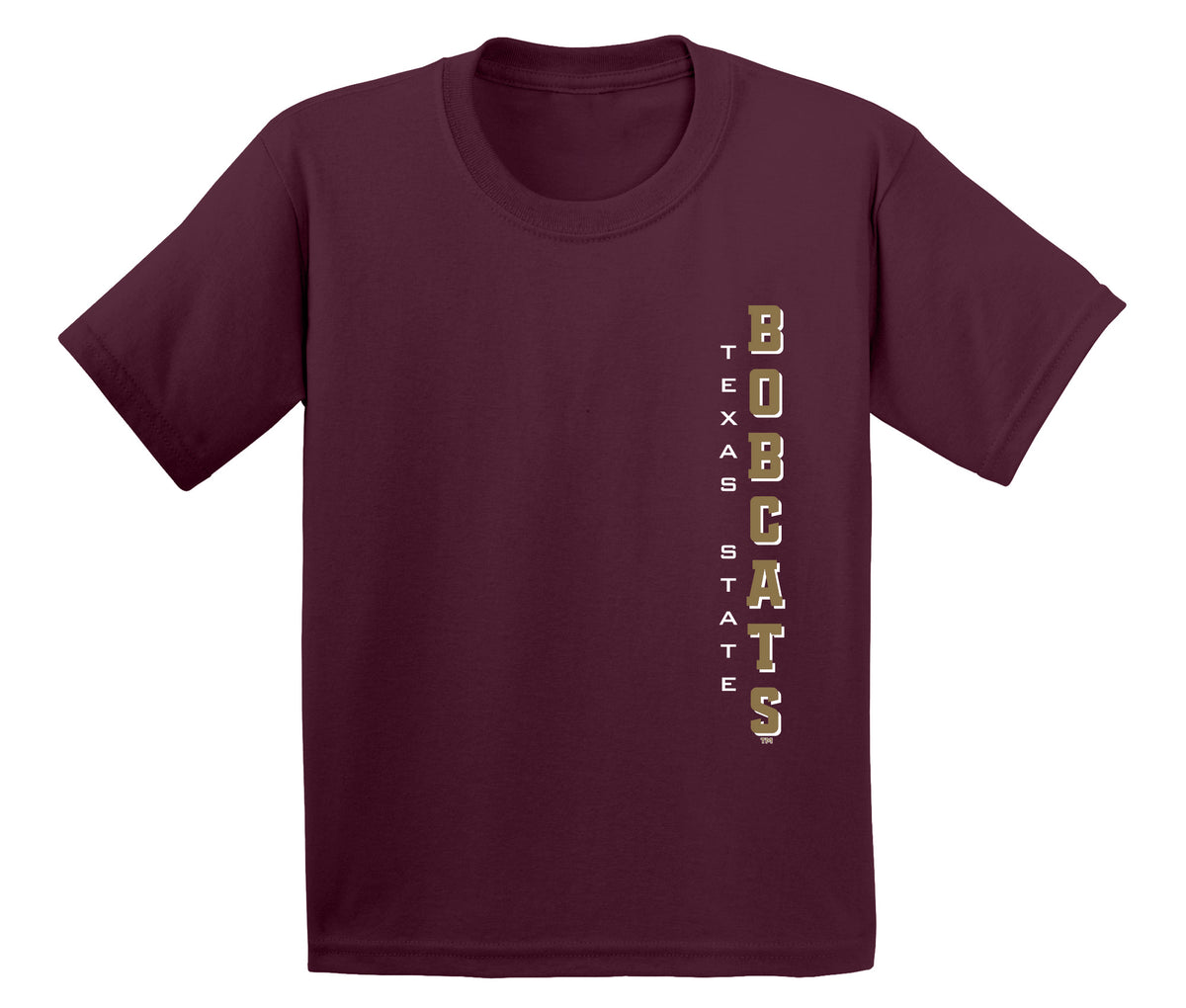 Texas State Bobcats Boys Tee Shirt - Vertical Texas State Bobcats