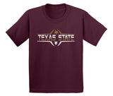 Texas State Bobcats Boys Tee Shirt - Striped Texas State Football Laces
