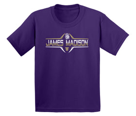 James Madison Dukes Boys Tee Shirt - Striped James Madison Football Laces