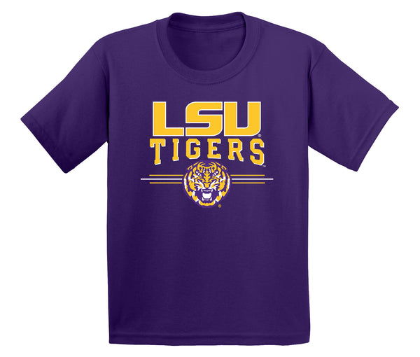 LSU Tigers Boys Tee Shirt - LSU Tigers 3-Stripe