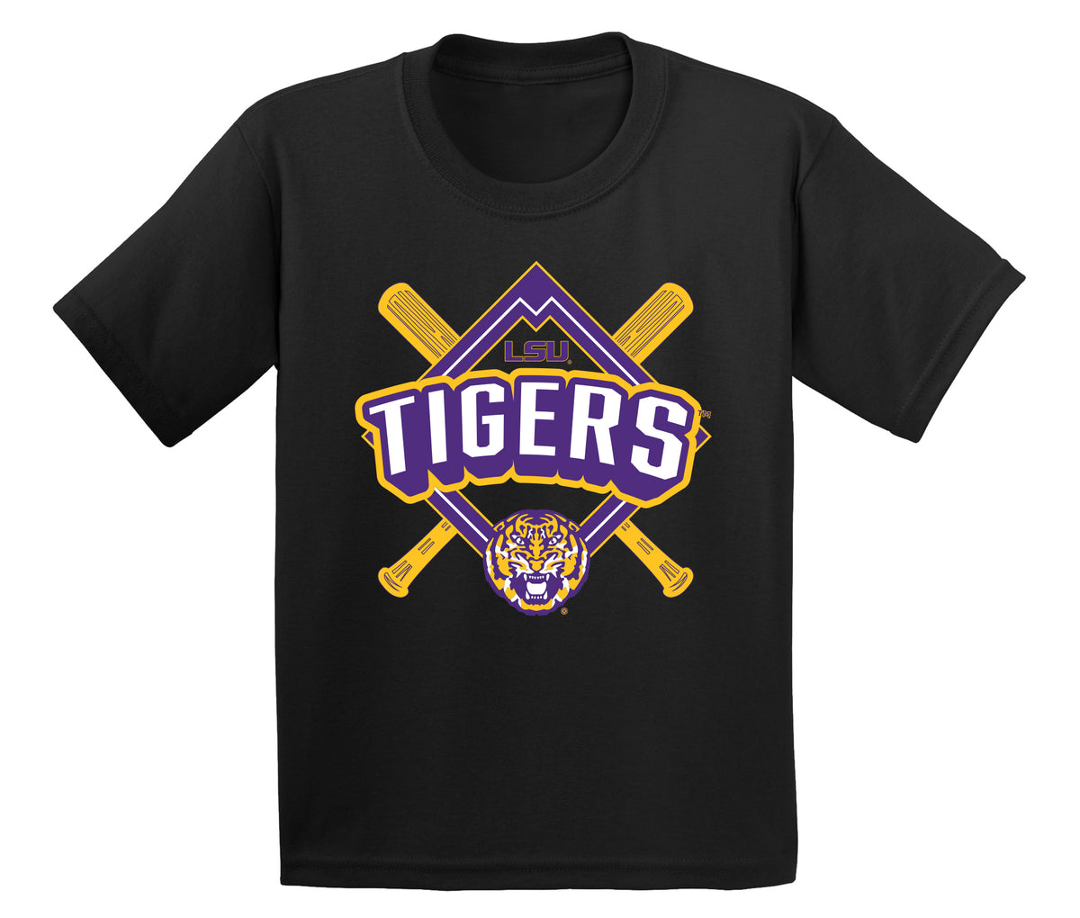 LSU Tigers Boys Tee Shirt - LSU Baseball Diamond
