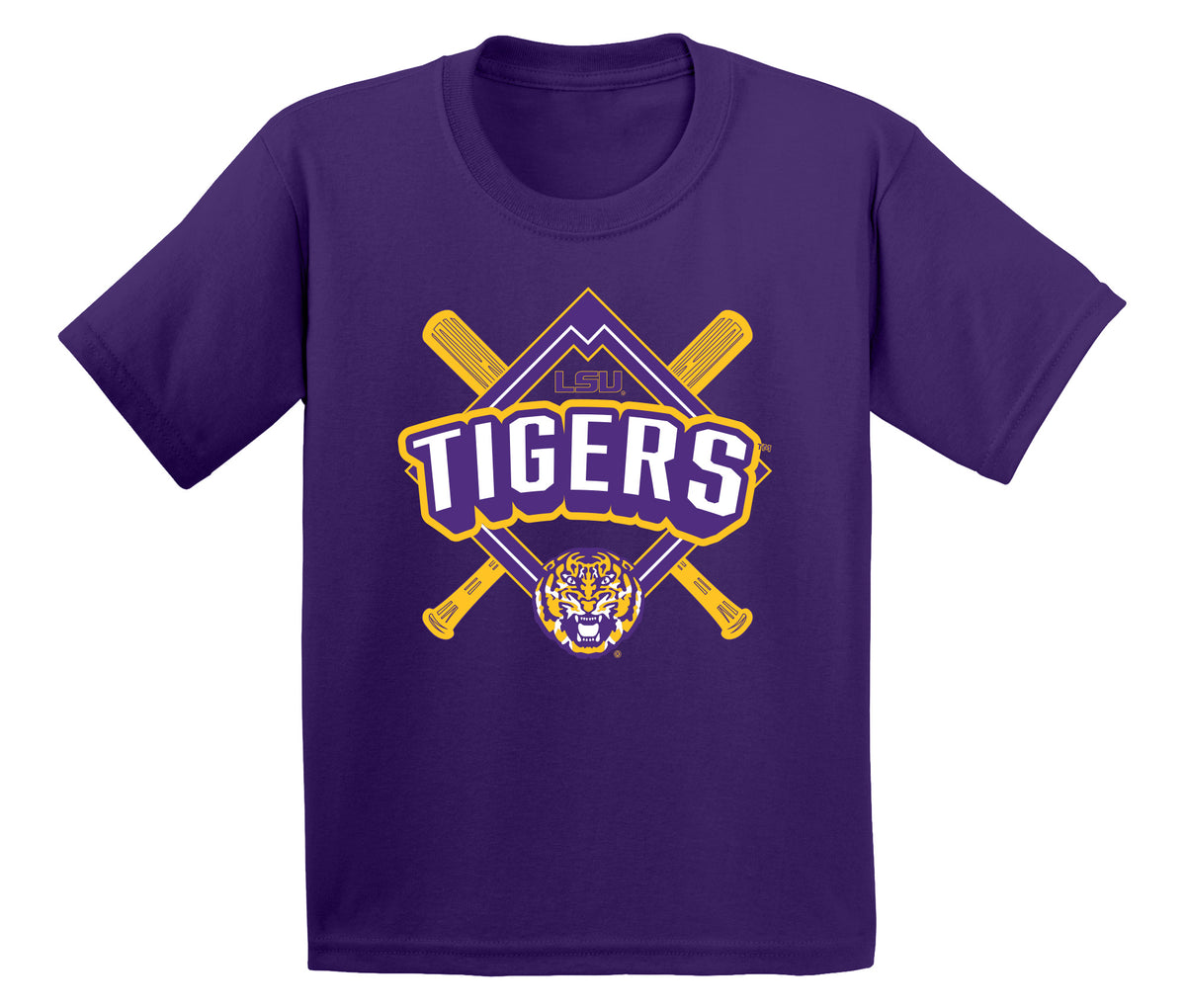 LSU Tigers Boys Tee Shirt - LSU Baseball Diamond