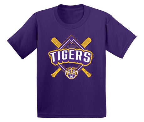 LSU Tigers Boys Tee Shirt - LSU Baseball Diamond