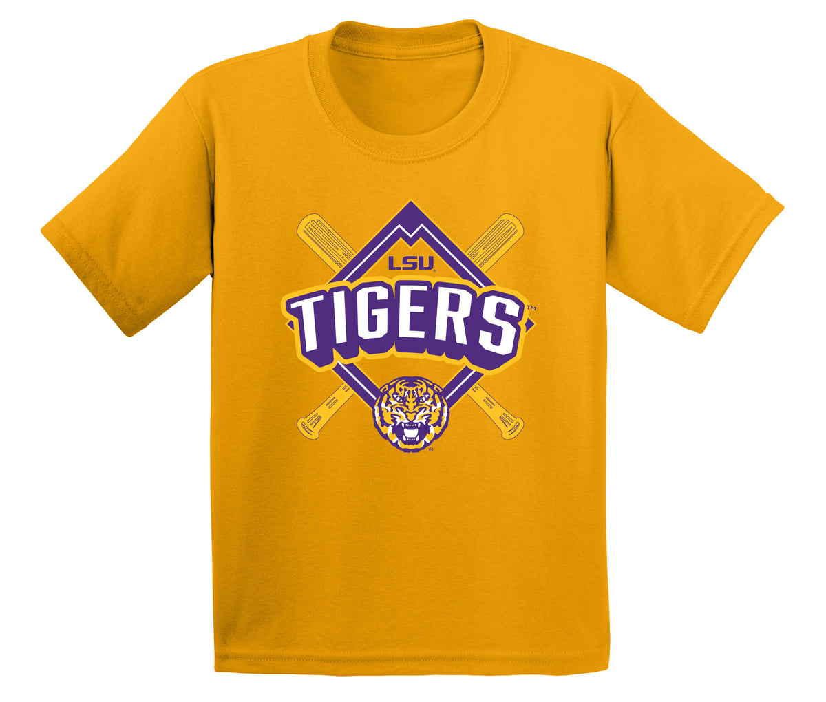 LSU Tigers Boys Tee Shirt - LSU Baseball Diamond