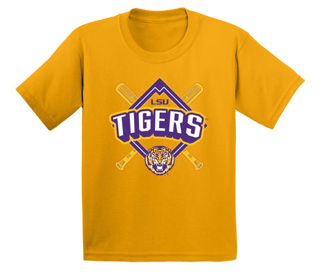 LSU Tigers Boys Tee Shirt - LSU Baseball Diamond