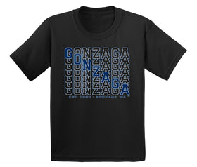 Gonzaga Bulldogs Boys Tee Shirt - Diagonal Echo Gonzaga