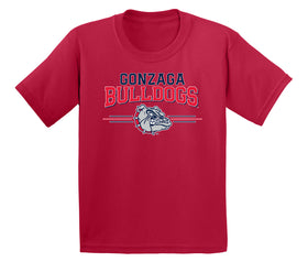 Gonzaga Bulldogs Boys Tee Shirt - Gonzaga Bulldogs 3 Stripe