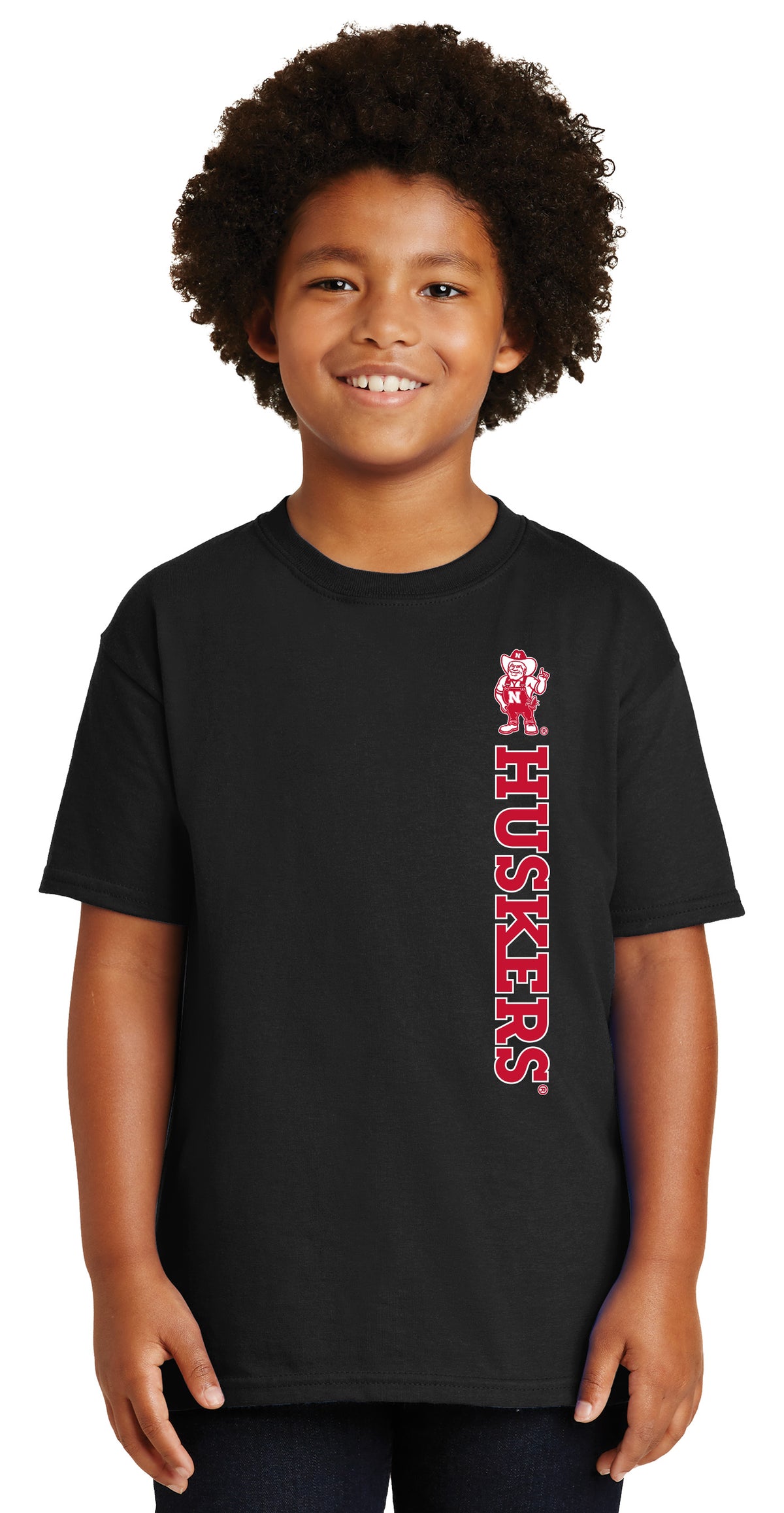 Nebraska Huskers Boys Tee Shirt - Vertical Huskers Herbie Husker