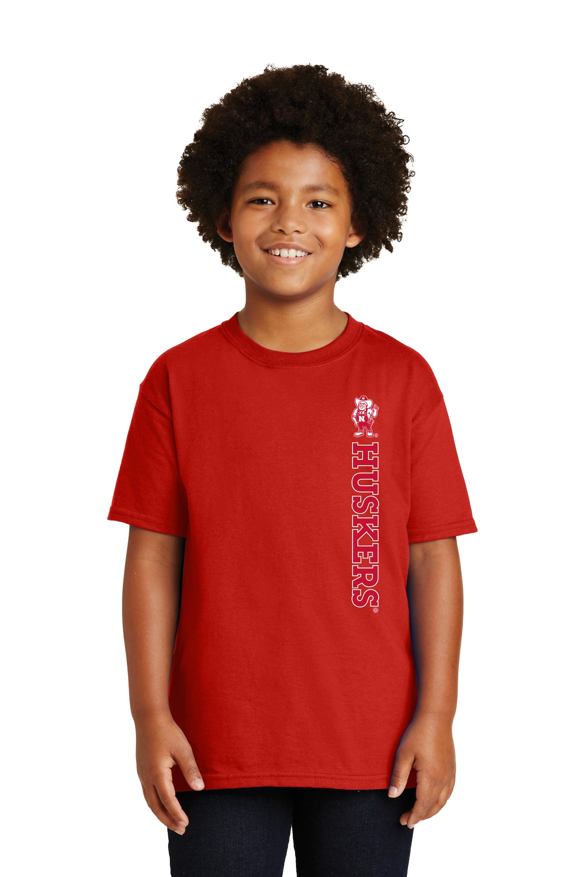 Nebraska Huskers Boys Tee Shirt - Vertical Huskers Herbie Husker