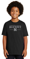 Nebraska Huskers Boys Tee Shirt - Nebraska Blackout Block N