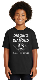 Nebraska Huskers Boys Tee Shirt - Nebraska Volleyball Digging the Diamond