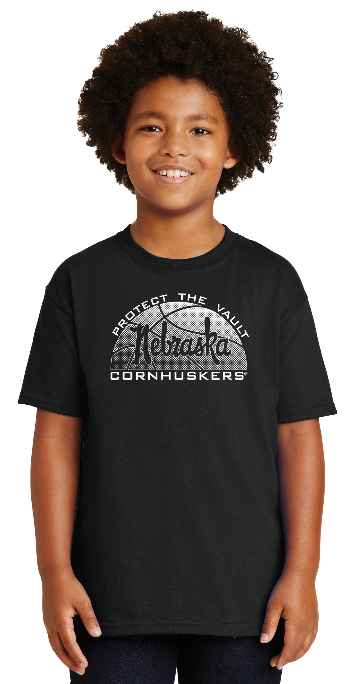 Nebraska Huskers Boys Tee Shirt - Script Nebraska Basketball