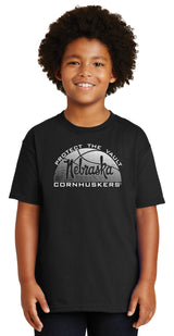 Nebraska Huskers Boys Tee Shirt - Script Nebraska Basketball